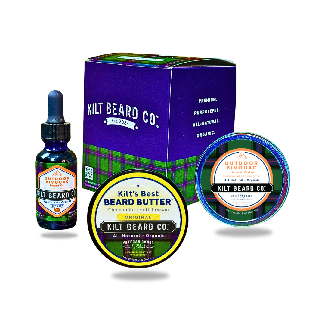 Outdoor Bivouac Weekend Warrior Lifestyle Beard Kit | Beard Oil, Balm, and Butter - KiltBeardCo