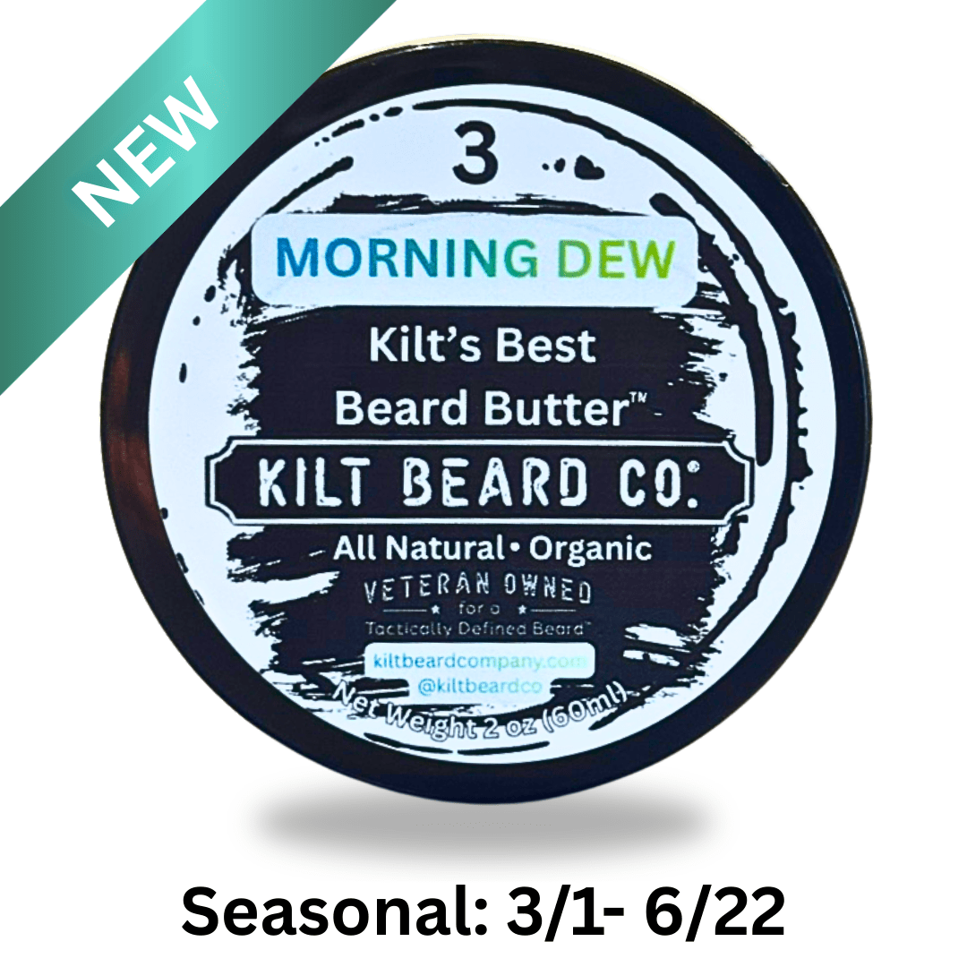 Premium Beard Butter| 3 Morning Dew (FTPBTP) - Petitgrain, Douglas Fir, Juniper Berry, Spearmint - KiltBeardCo