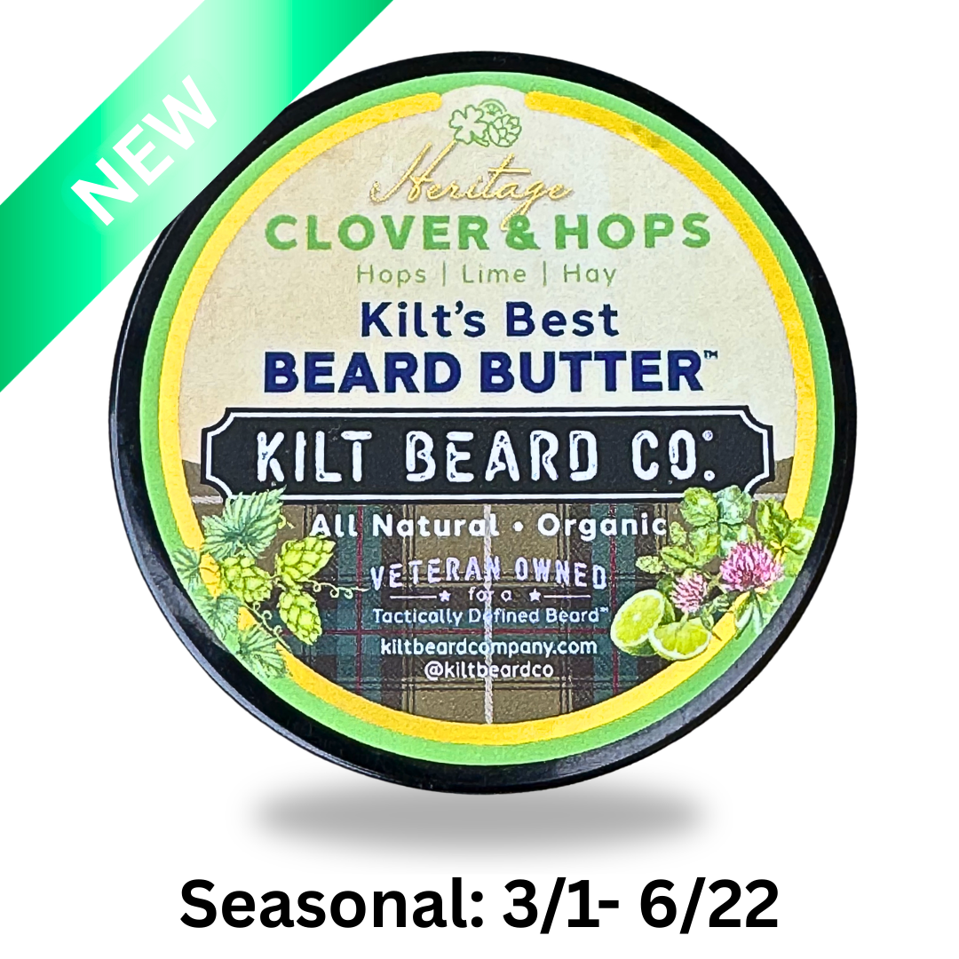 Premium Beard Butter | Clover & Hops Heritage | Hops, Lime, Hay - KiltBeardCo