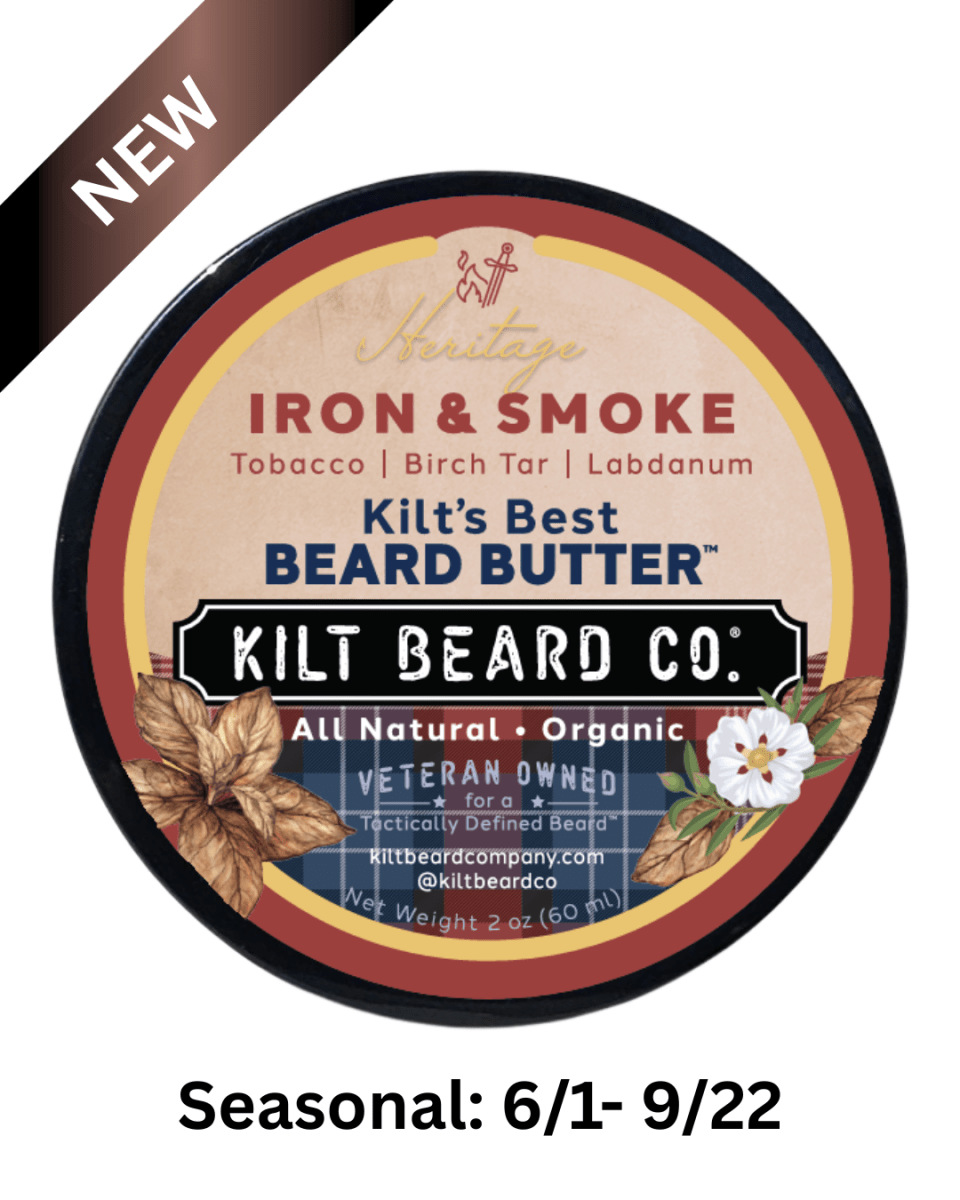 Premium Beard Butter | Iron & Smoke Heritage | Birch Tar, Tobacco, Labdanum - KiltBeardCo