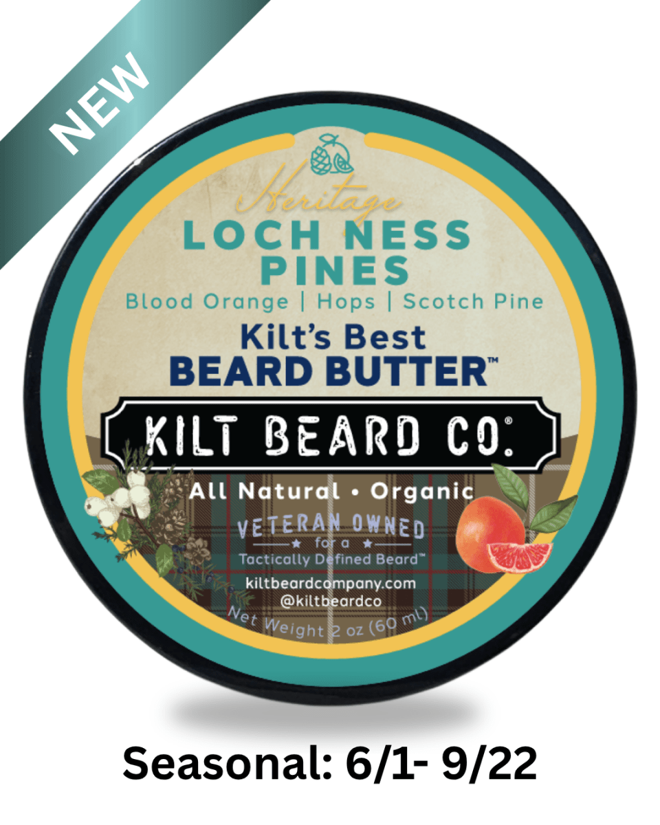 Premium Beard Butter | Loch Ness Pines Heritage | Blood Orange, Hops, Scots Pines - KiltBeardCo