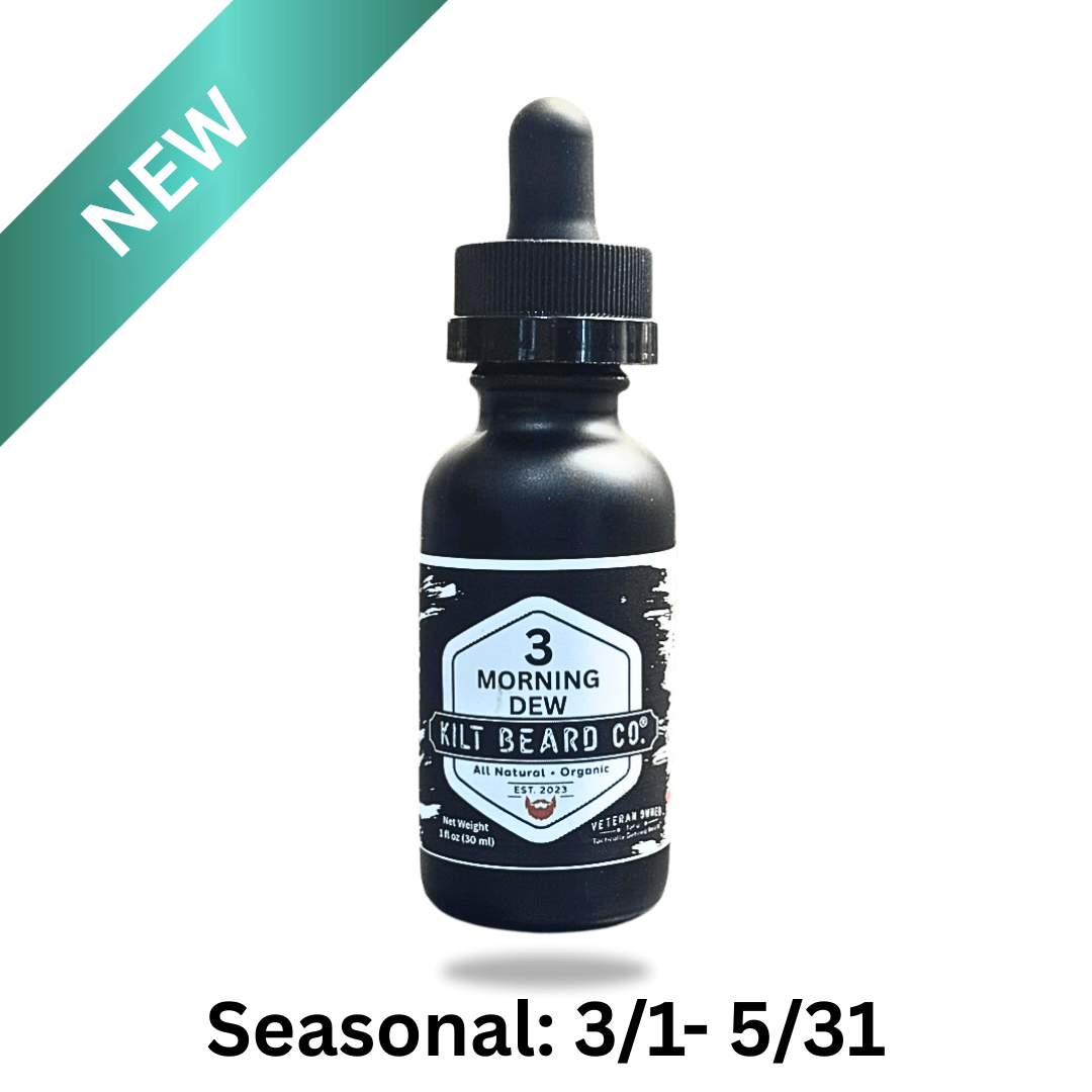 Premium Beard Oil | 3 Morning Dew (FTPBTP) - Petitgrain, Douglas Fir, Juniper Berry, Spearmint - KiltBeardCo