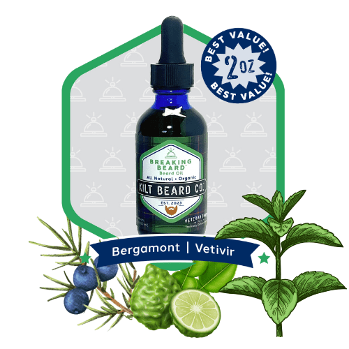 Premium Beard Oil | Breaking Beard | Bergamot and Vetiver - KiltBeardCo