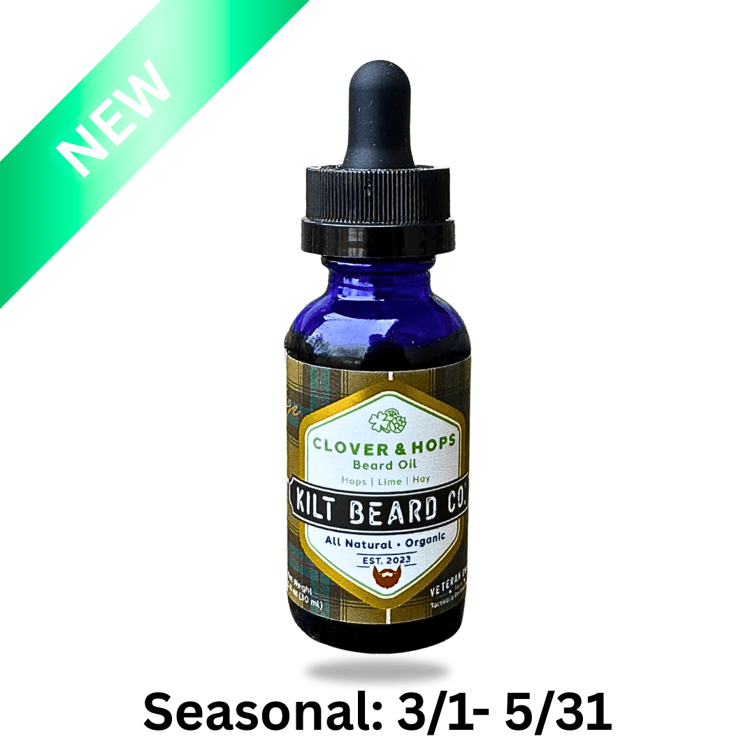 Premium Beard Oil | Clover & Hops Heritage | Hops, Lime, Hay - KiltBeardCo