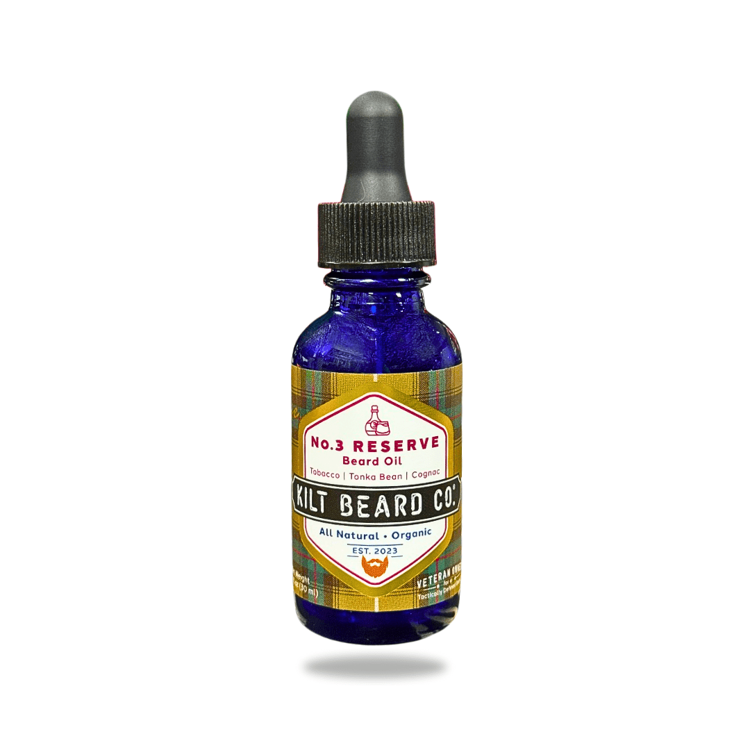 Premium Beard Oil | No. 3 Reserve Heritage | Tobacco, Tonka Bean, and Cognac - KiltBeardCo