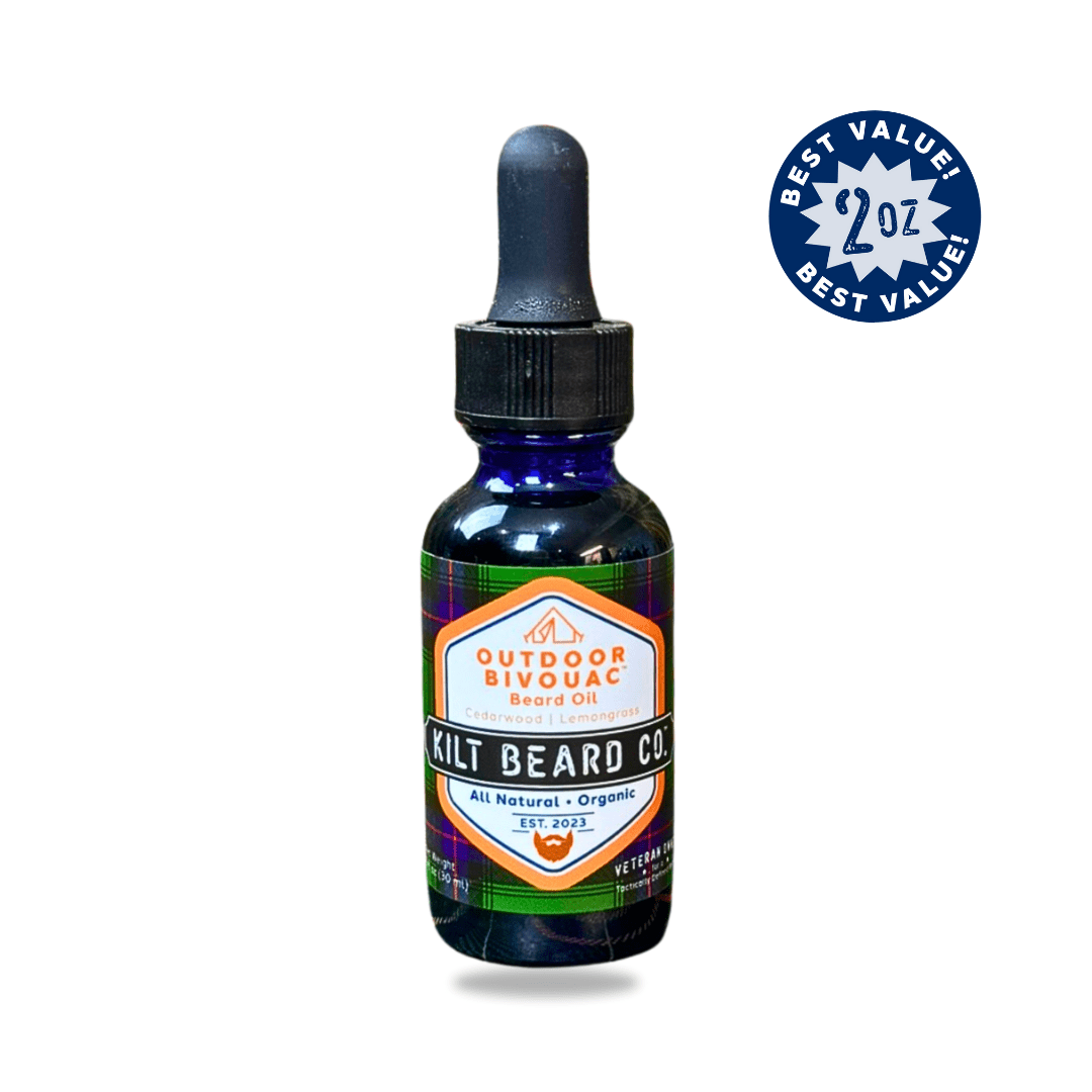 Premium Beard Oil | Outdoor Bivouac Explorer Lifestyle | Lemongrass and Cedarwood - KiltBeardCo