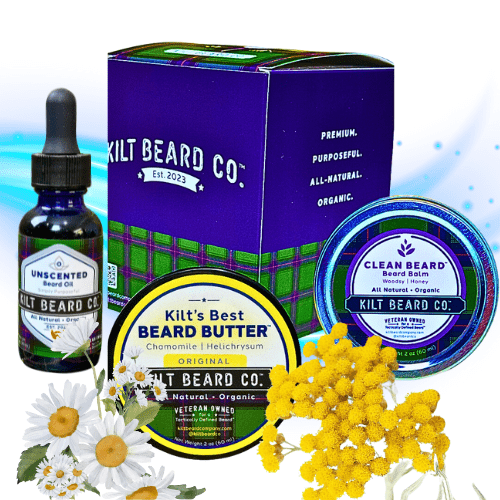 Unscented Everyday Lifestyle Beard Kit | Beard Oil, Balm, and Butter - KiltBeardCo