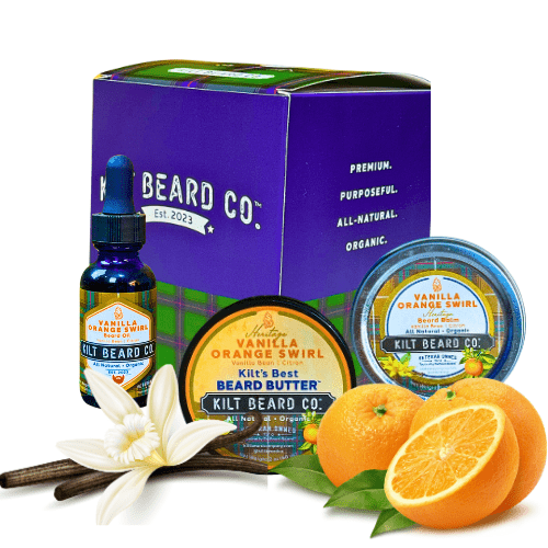Vanilla Orange Swirl Heritage Beard Kit | Beard Oil, Balm, and Butter - KiltBeardCo