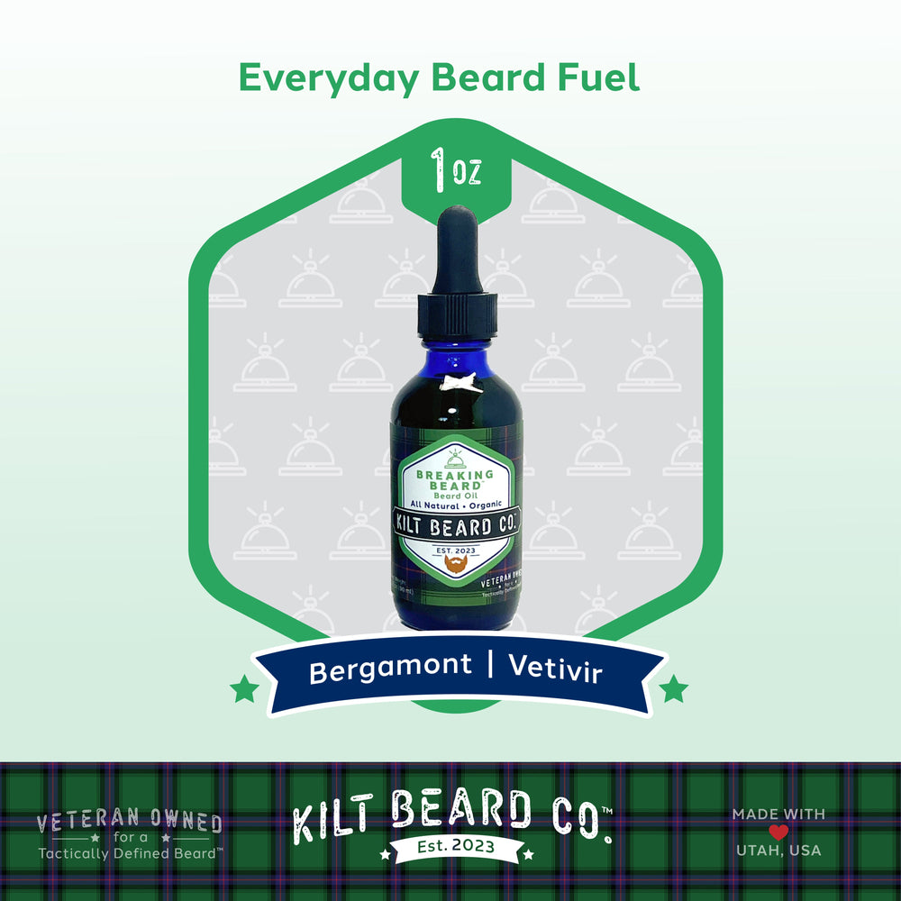 
                  
                    Everyday Beard Care Kit - Beeswax, Vetiver, Shea (Balm, Oil) - KiltBeardCo
                  
                