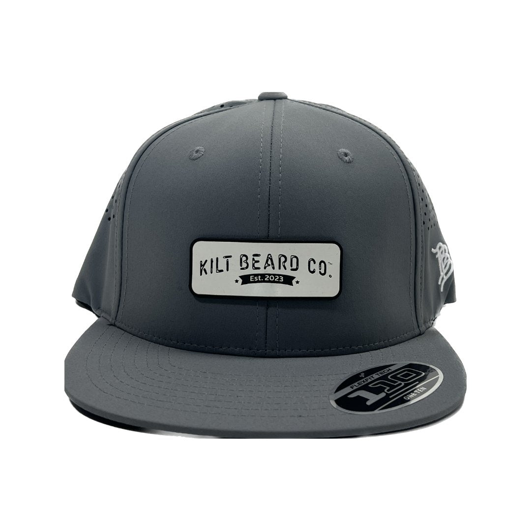 
                  
                    Flat Performance Hat- Leather White Logo (oval) - KiltBeardCo
                  
                