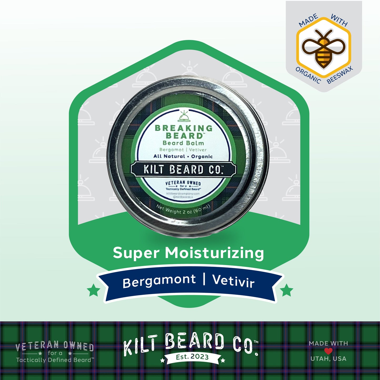 
                  
                    One-and-Done Beard Kit - Beeswax, Argan, Mango (Balm, Oil) - KiltBeardCo
                  
                
