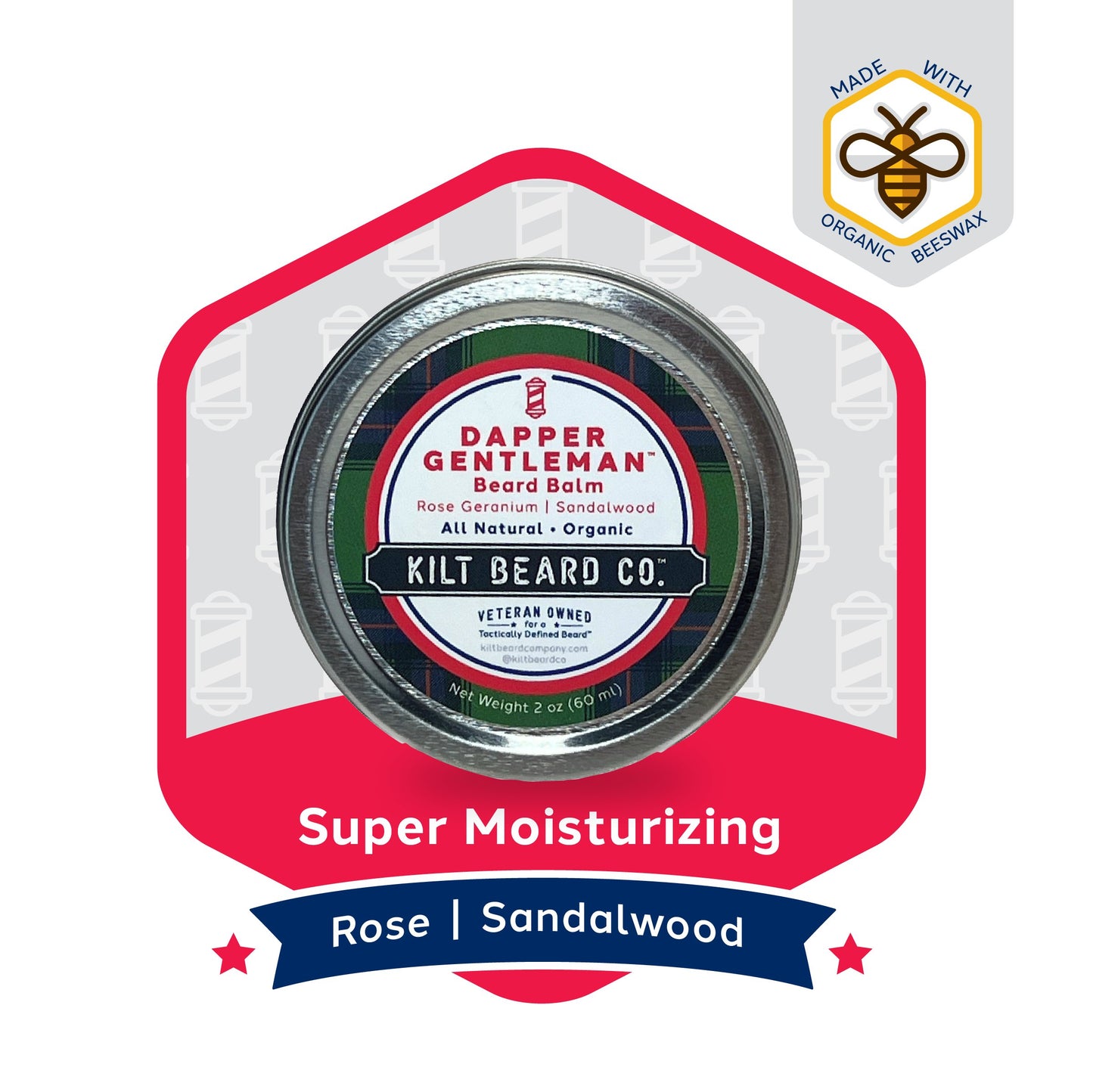 
                  
                    Premium Beard Balm - Beeswax, Shea 2oz Sandalwood | Dapper Gentleman™ - KiltBeardCo
                  
                